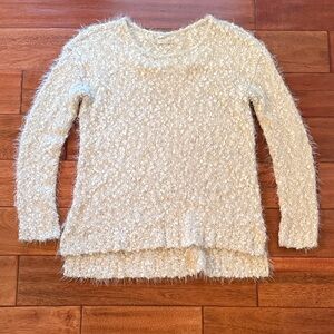 Hinge Cream Textured Soft Sweater Size XS